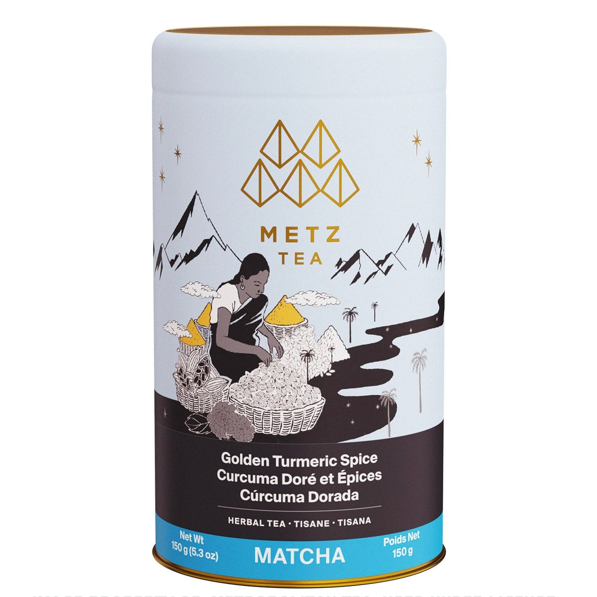 Metropolitan Tea METZ Golden Turmeric Spice Matcha Herbal Tea 150 g