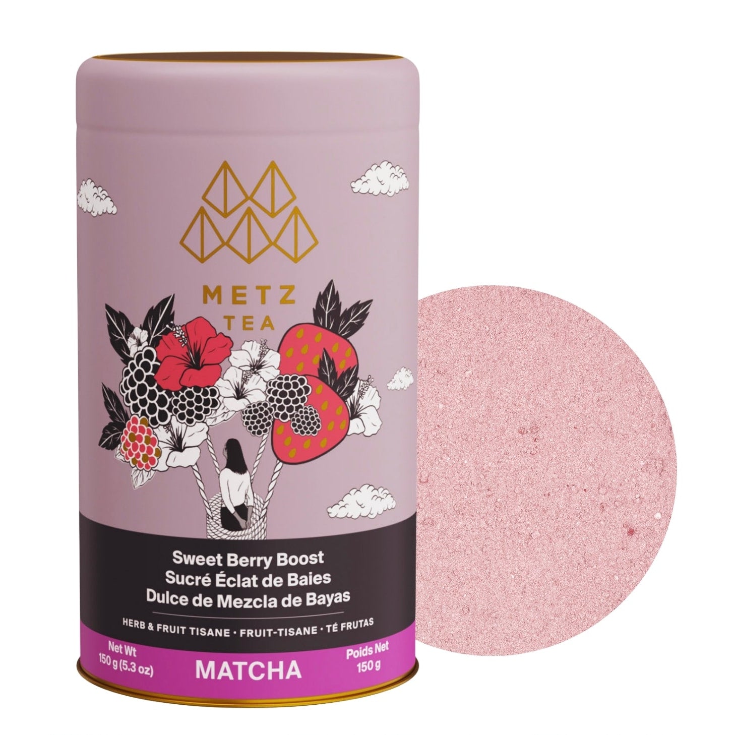 Metropolitan Tea METZ Berry Fruity Matcha Trio Set – 3 x 150 g