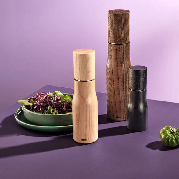AdHoc Levo Salt and Pepper Mill – Dark Ash Wood – 8.3" / 21 cm