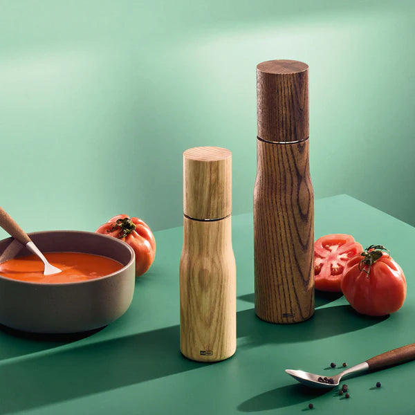 AdHoc Levo Salt and Pepper Mill – Dark Ash Wood – 8.3" / 21 cm