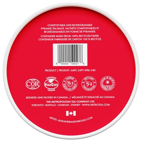 Metropolitan Tea M21 Canadian Breakfast Tea Can Of 24 Bags by Kitchen Niche