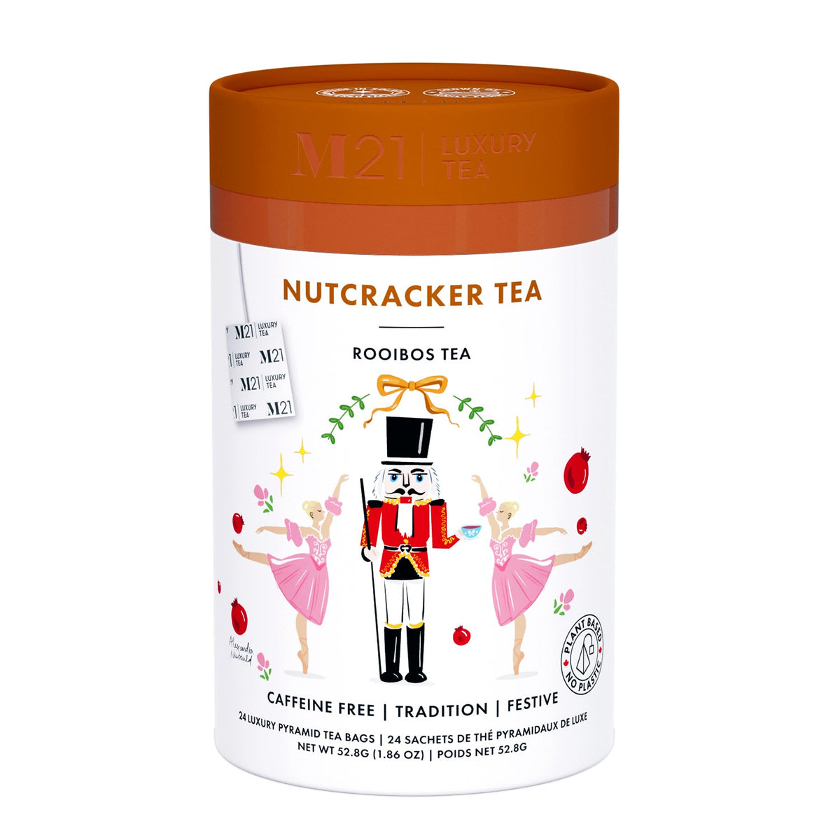 Metropolitan Tea M21 Nutcracker Tea – Can of 24 Tea Bags by Kitchen Niche