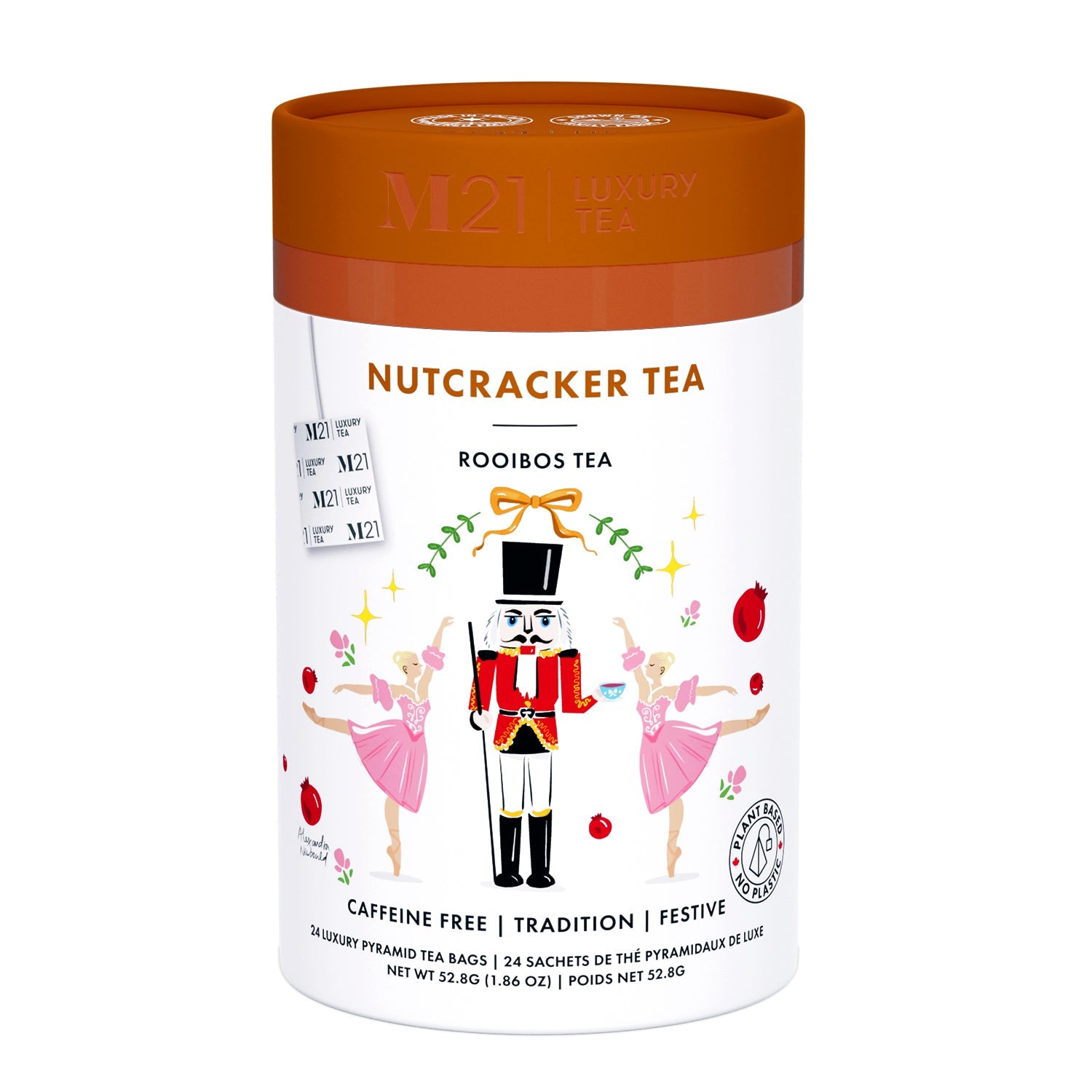 Metropolitan Tea M21 Nutcracker Tea – Can of 24 Tea Bags by Kitchen Niche