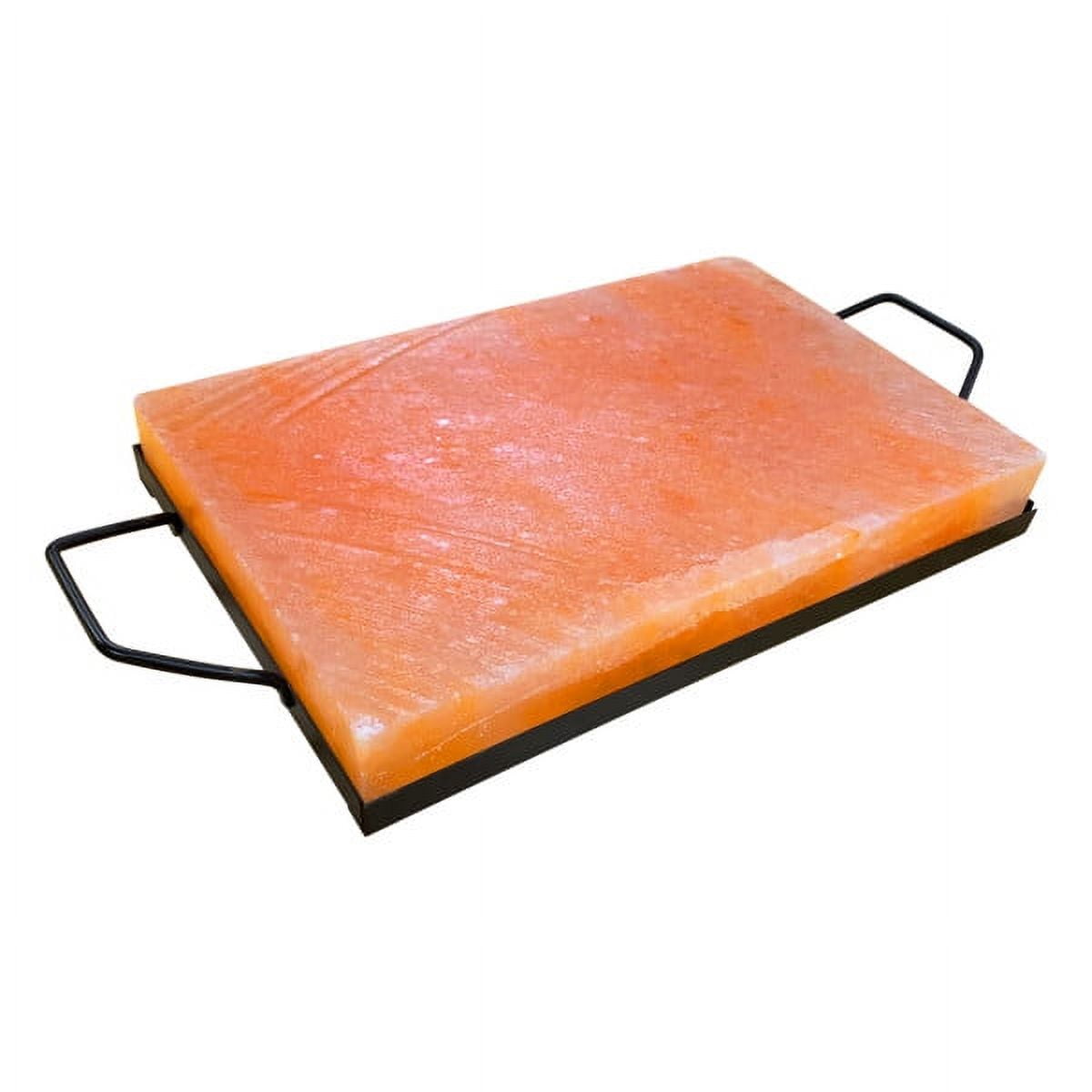 Outset Himalayan Salt Plank with Holder Tray – 12 x 8 x 1.5"