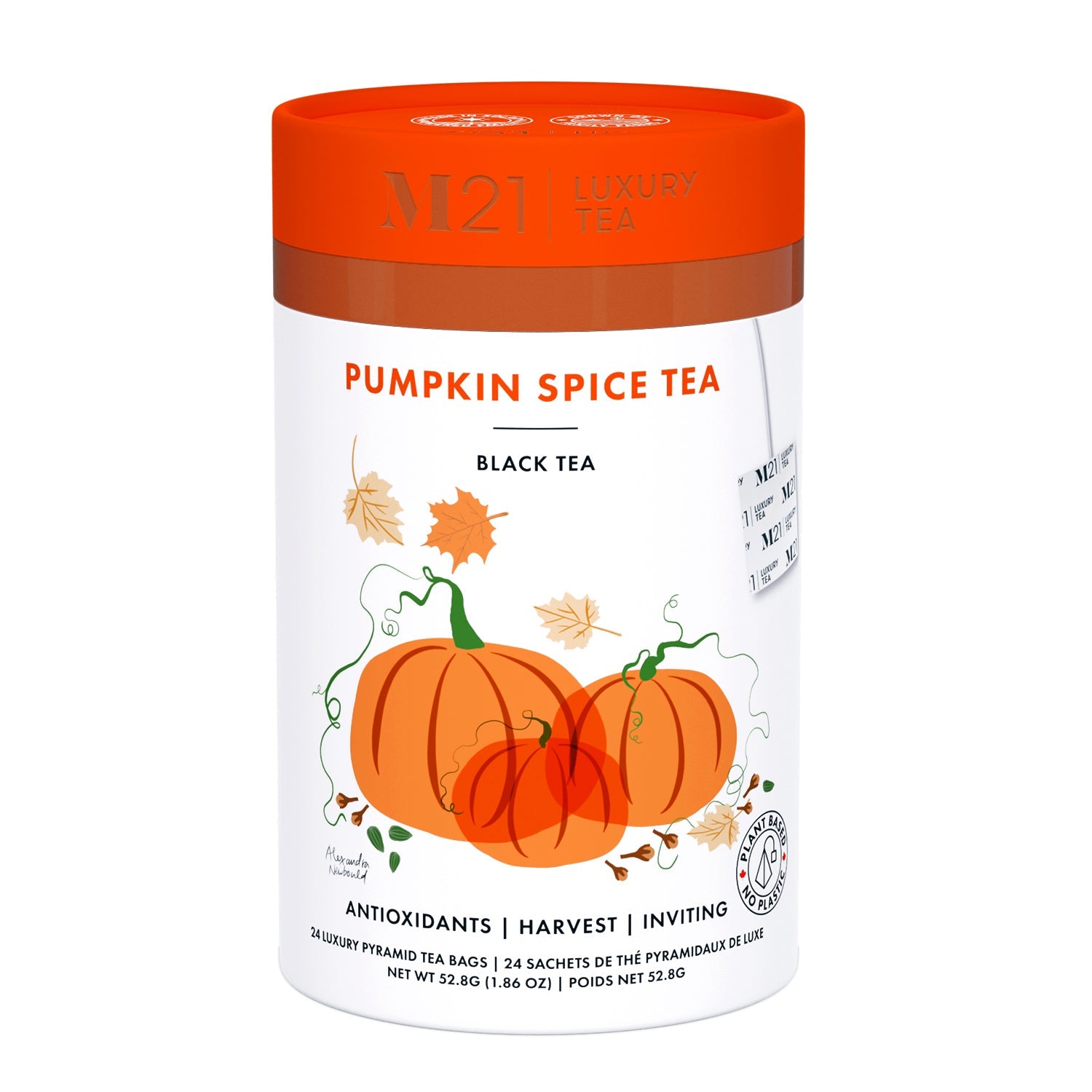 Metropolitan Tea M21 Pumpkin Spice Tea – Can of 24 Tea Bags by Kitchen Niche