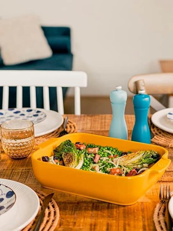 Peugeot Ceramic Baking Dish – Rectangular – Saffron Yellow – 22 cm