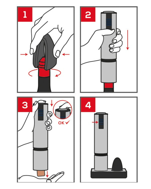 Peugeot Elis Touch Electric Rechargeable Corkscrew Carbone by Kitchen Niche