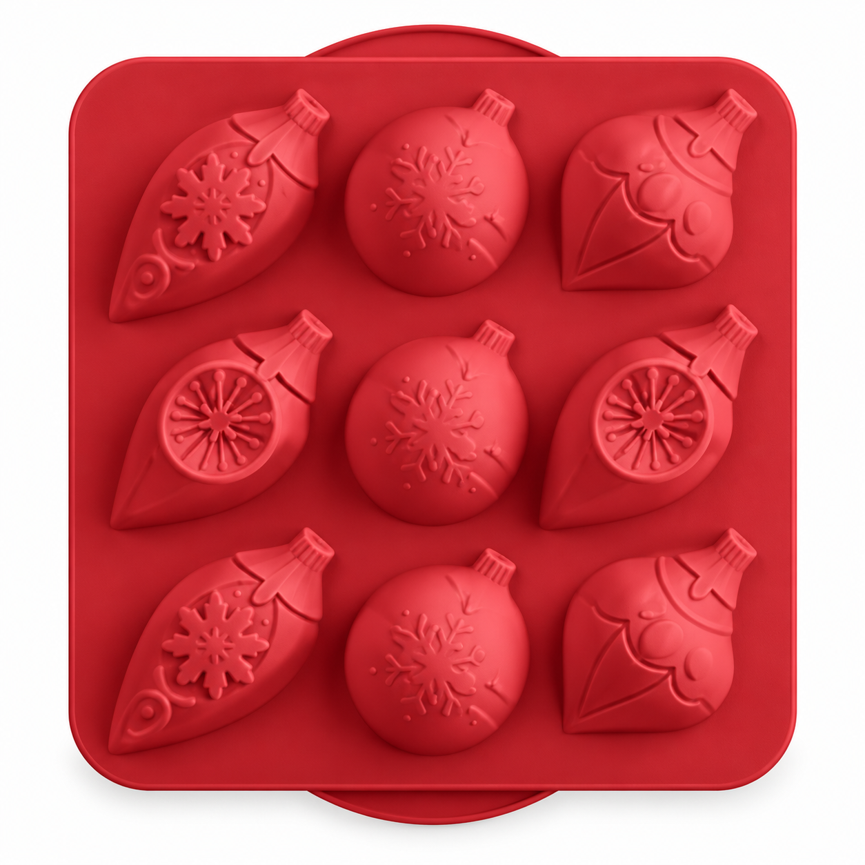 Trudeau 9-Cavity Ornaments Treat Pan – Red