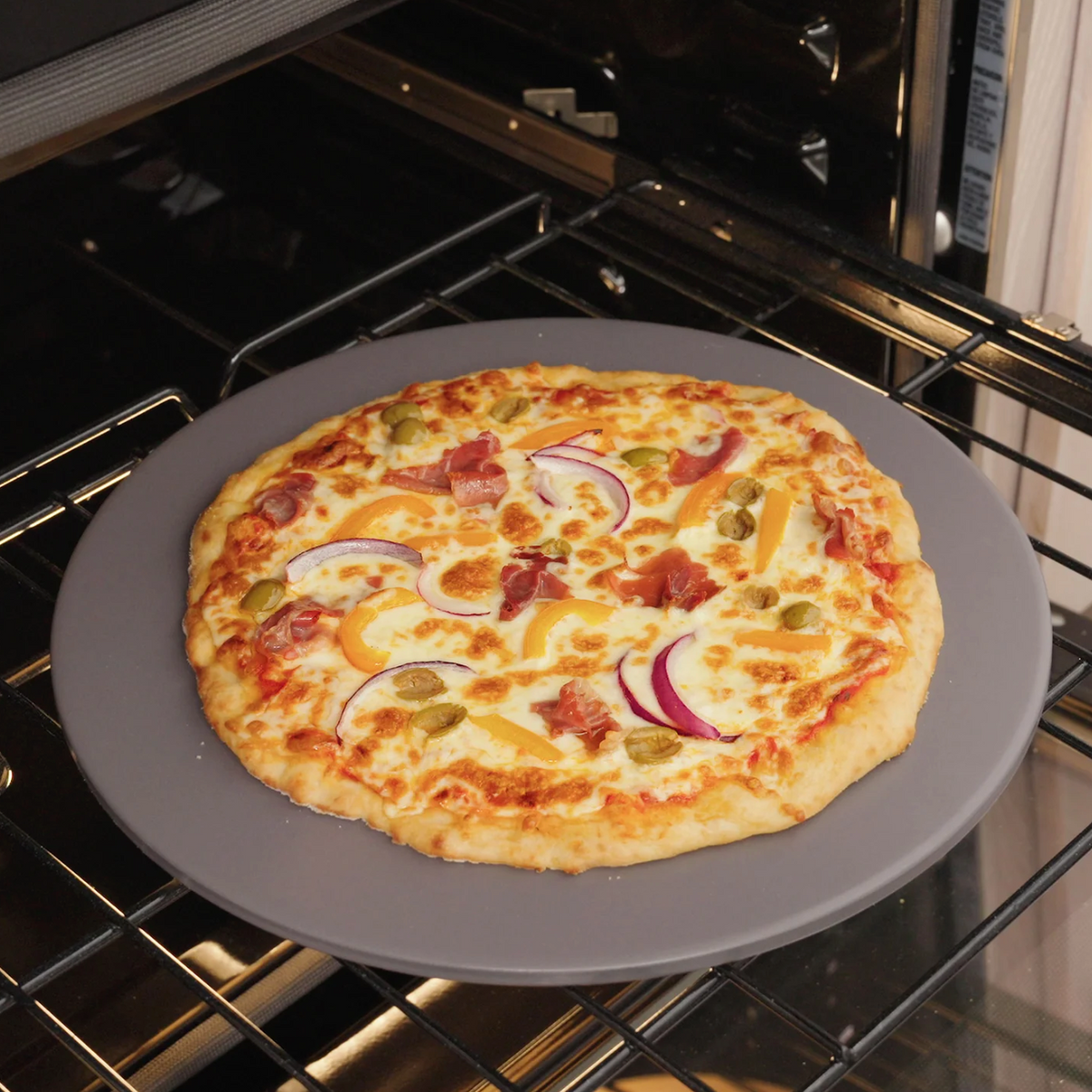 Old Stone Pizza Kitchen Cordierite Round Pizza Stone, 14-Inch, Grey Old Stone Pizza Kitchen by Kitchen Niche