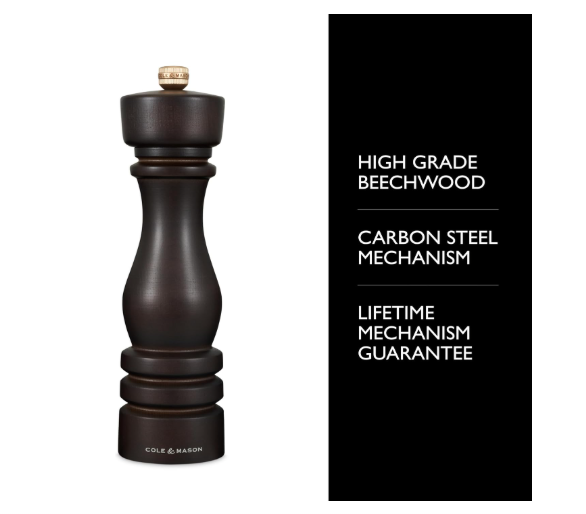Cole & Mason The London Collection Pepper Mill – Chocolate Wood – 8.5" / 22 cm by Kitchen Niche