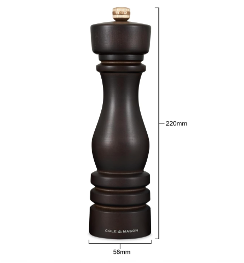 Cole & Mason The London Collection Pepper Mill – Chocolate Wood – 8.5" / 22 cm by Kitchen Niche
