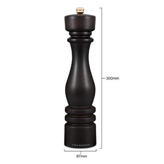 Cole & Mason The London Collection Pepper Mill – Chocolate Wood – 12" / 30 cm by Kitchen Niche