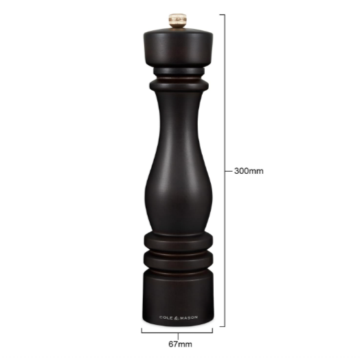 Cole & Mason The London Collection Salt Mill – Chocolate Wood – 12" / 30 cm by Kitchen Niche