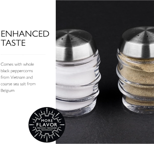 Cole & Mason Bray Salt & Pepper Shaker Set – 2.75" / 7 cm by Kitchen Niche