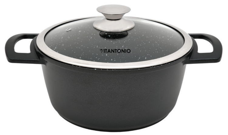 Vitantonio Cast Aluminum Casserole With Glass Lid – 32cm, 9L