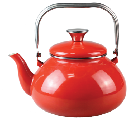 Vitantonio Smalto Red Enameled Tea Kettle – 3.5L