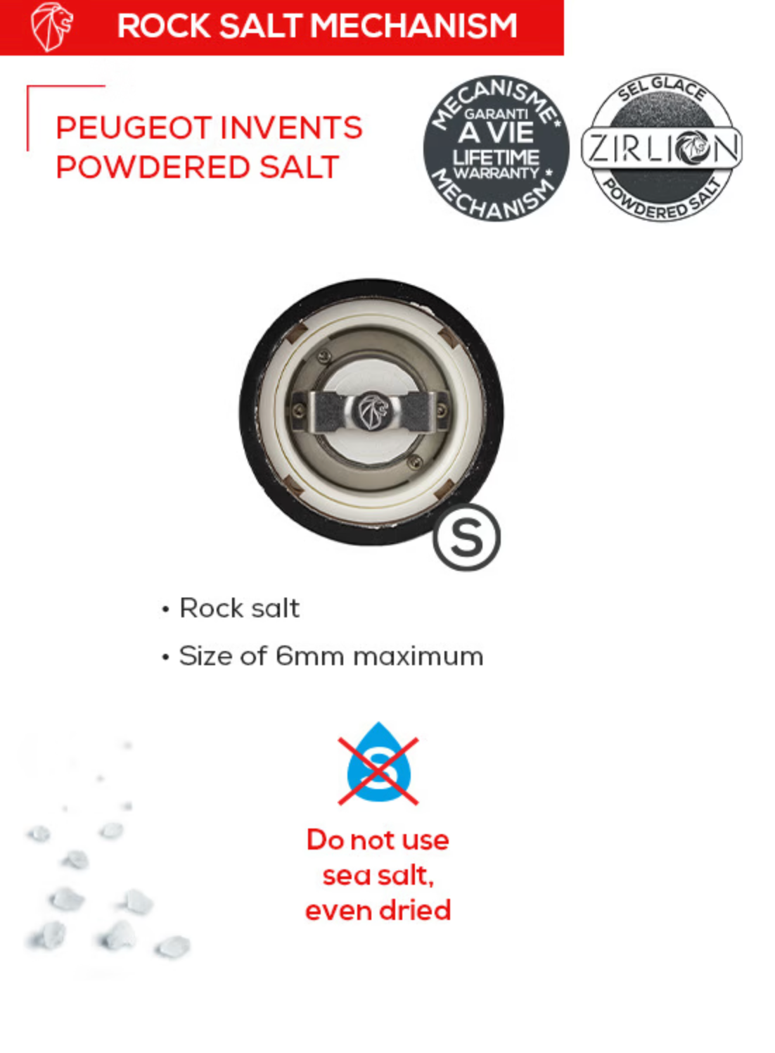 Peugeot Paris U’Select Natural Salt Mill – 12 cm / 5"