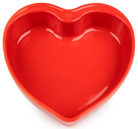 Peugeot For You Ceramic Heart Dish – Red, 36 cm / 10 in