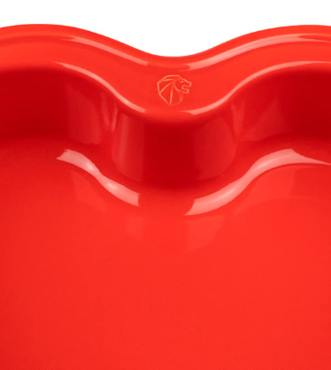 Peugeot For You Ceramic Heart Dish – Red, 36 cm / 10 in