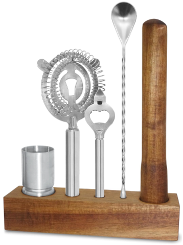 Oggi 6-Piece Bar Set with Stand