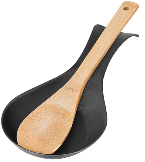 Oggi Curved Spoon Rest – Black