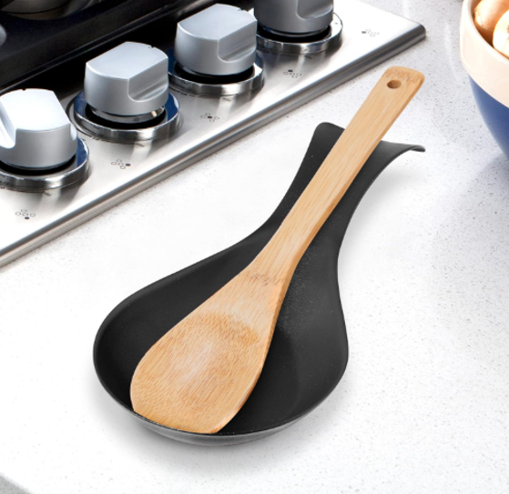 Oggi Curved Spoon Rest – Black