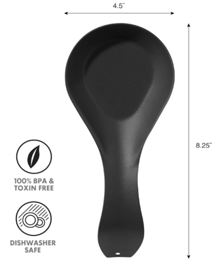 Oggi Curved Spoon Rest – Black