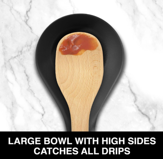 Oggi Curved Spoon Rest – Black
