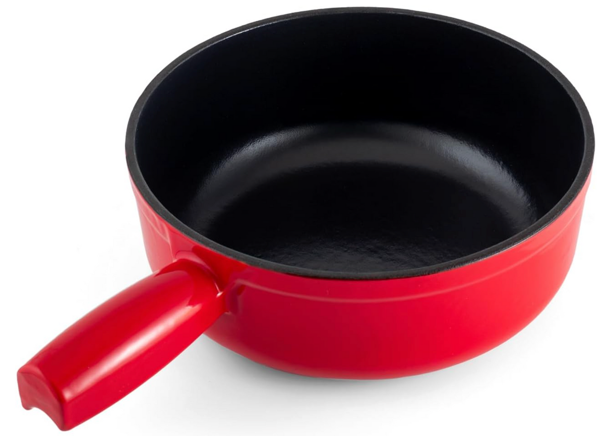 Swissmar Ticino Cast Iron Cheese Fondue Set – Red