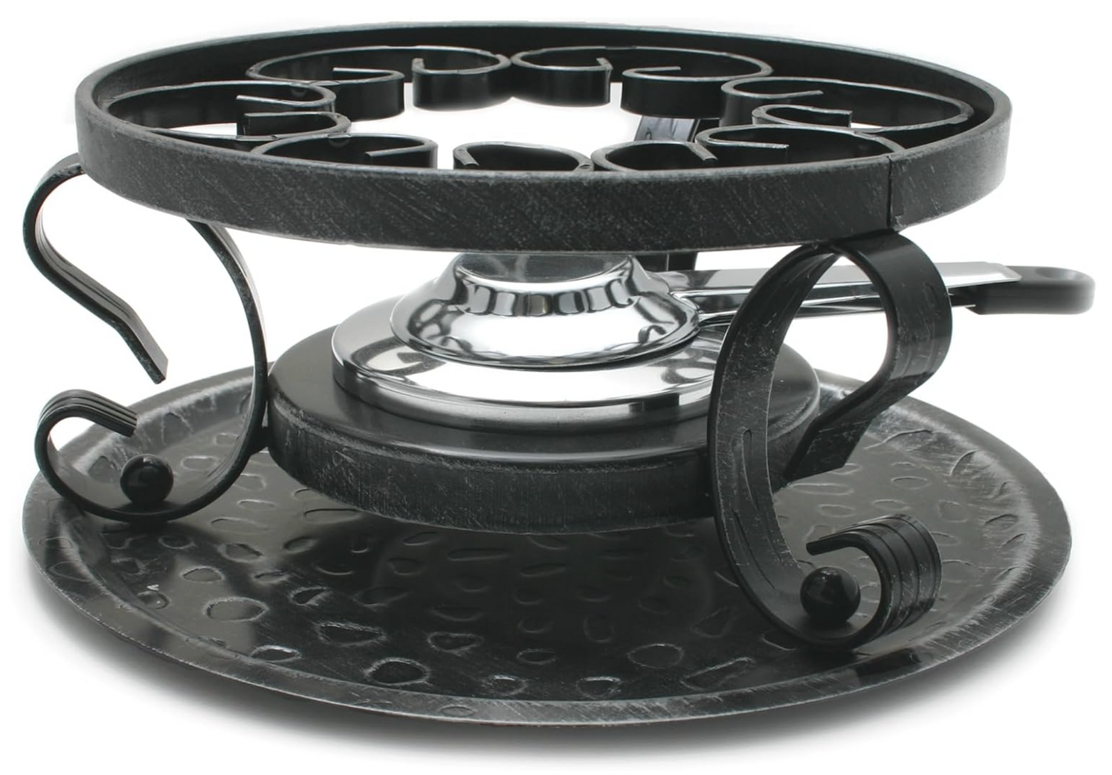Swissmar Lugano Cast Iron Cheese Fondue Set – Black Matte