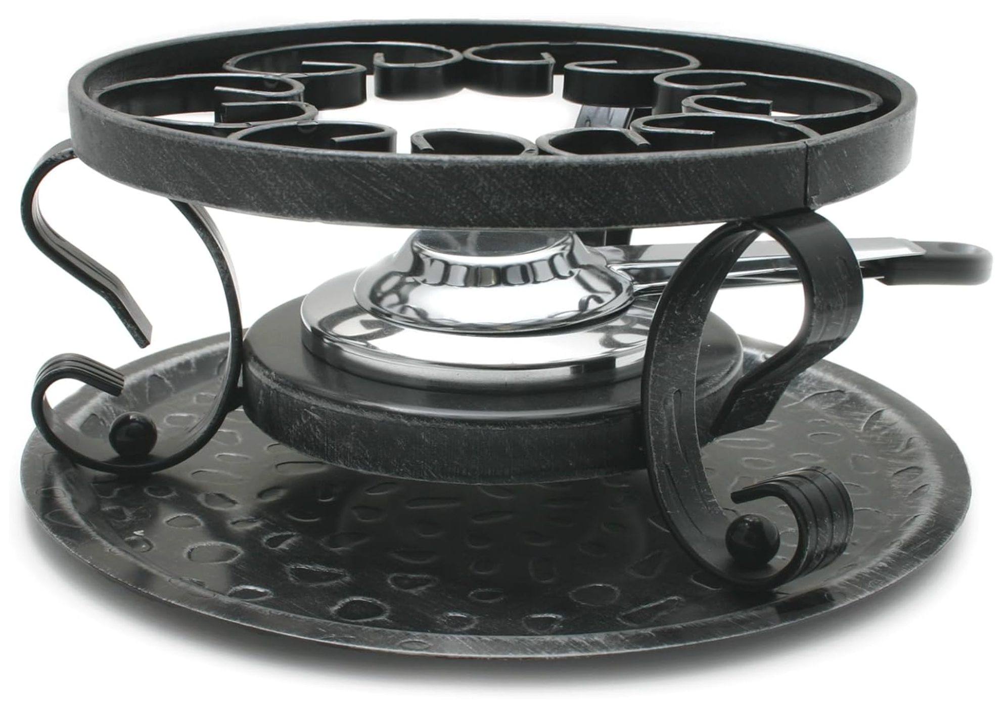 Swissmar Lugano Cast Iron Cheese Fondue Set – Black Matte