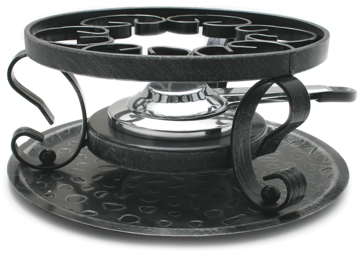 Swissmar Lugano Cast Iron Cheese Fondue Set – Cherry Red