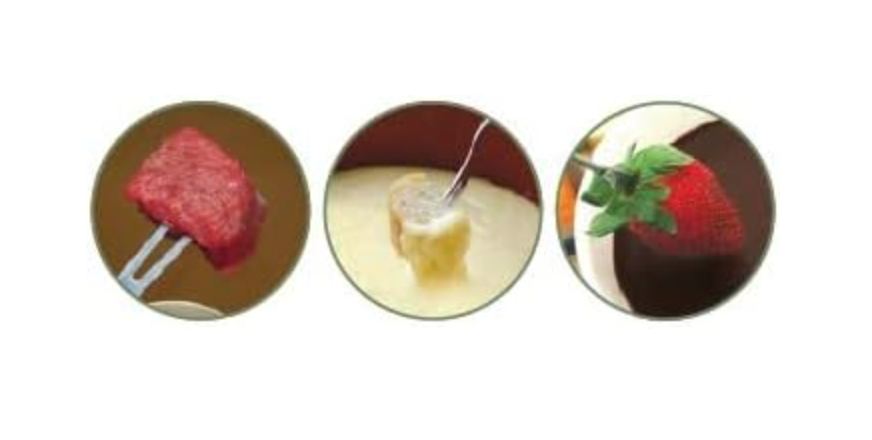 Swissmar Sierra Cast Iron Meat & Cheese Fondue Set – Matte White by Kitchen Niche