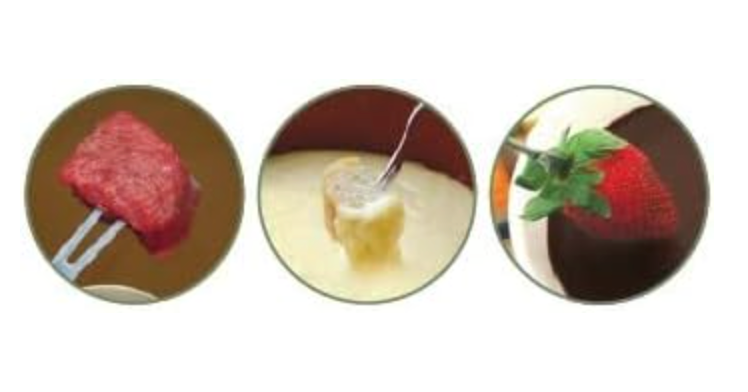 Swissmar Sierra Cast Iron Meat & Cheese Fondue Set – Deep Blue by Kitchen Niche