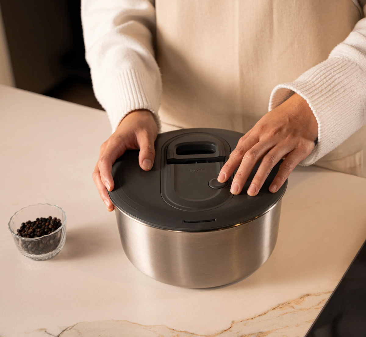 Zyliss Easy Spin Salad Spinner Stainless Steel – Large