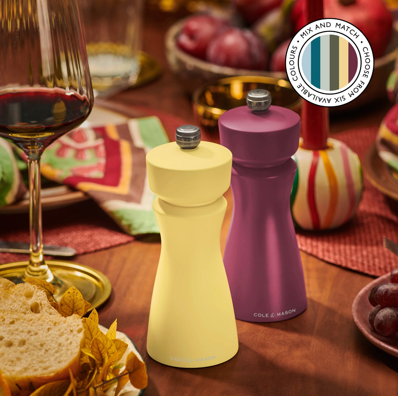 Cole & Mason Kenton Salt & Pepper Mill – Turmeric