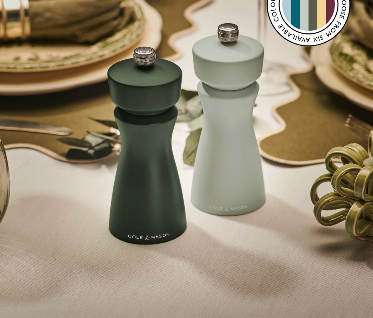 Cole & Mason Kenton Salt & Pepper Mill – Sage