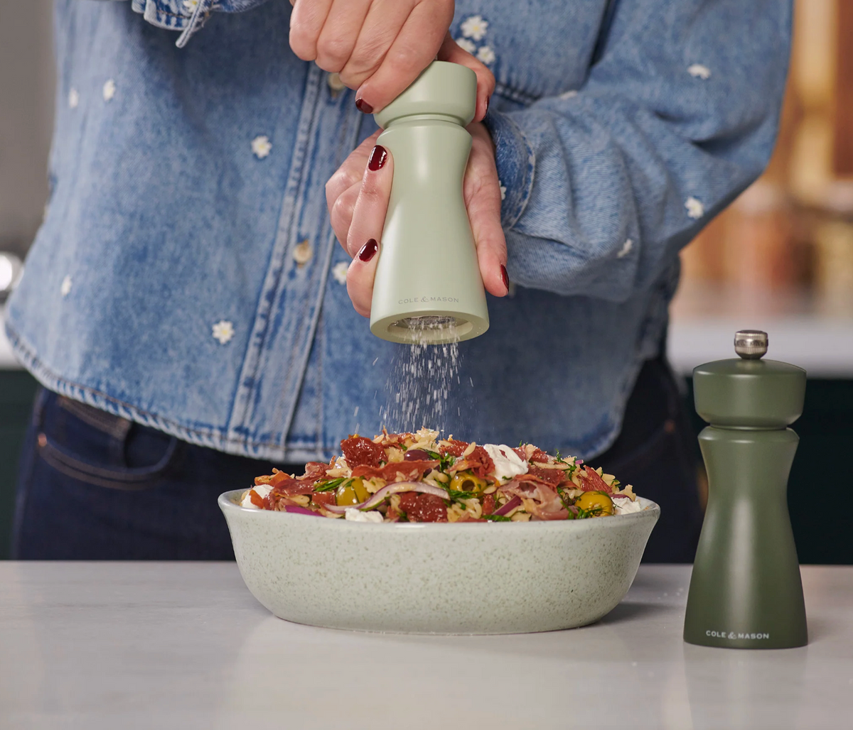 Cole & Mason Kenton Salt & Pepper Mill – Sage