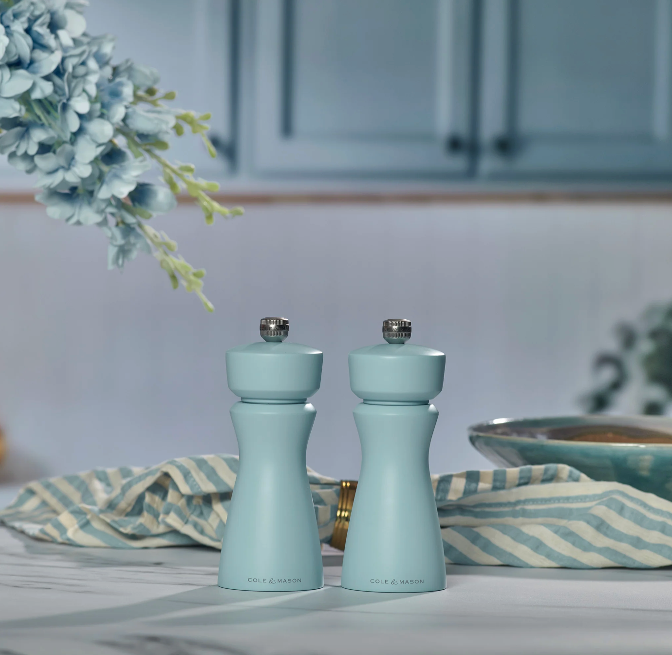 Cole & Mason Kenton Salt & Pepper Mill – Blue Salt