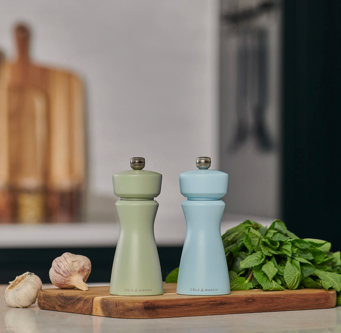 Cole & Mason Kenton Salt & Pepper Mill – Blue Salt