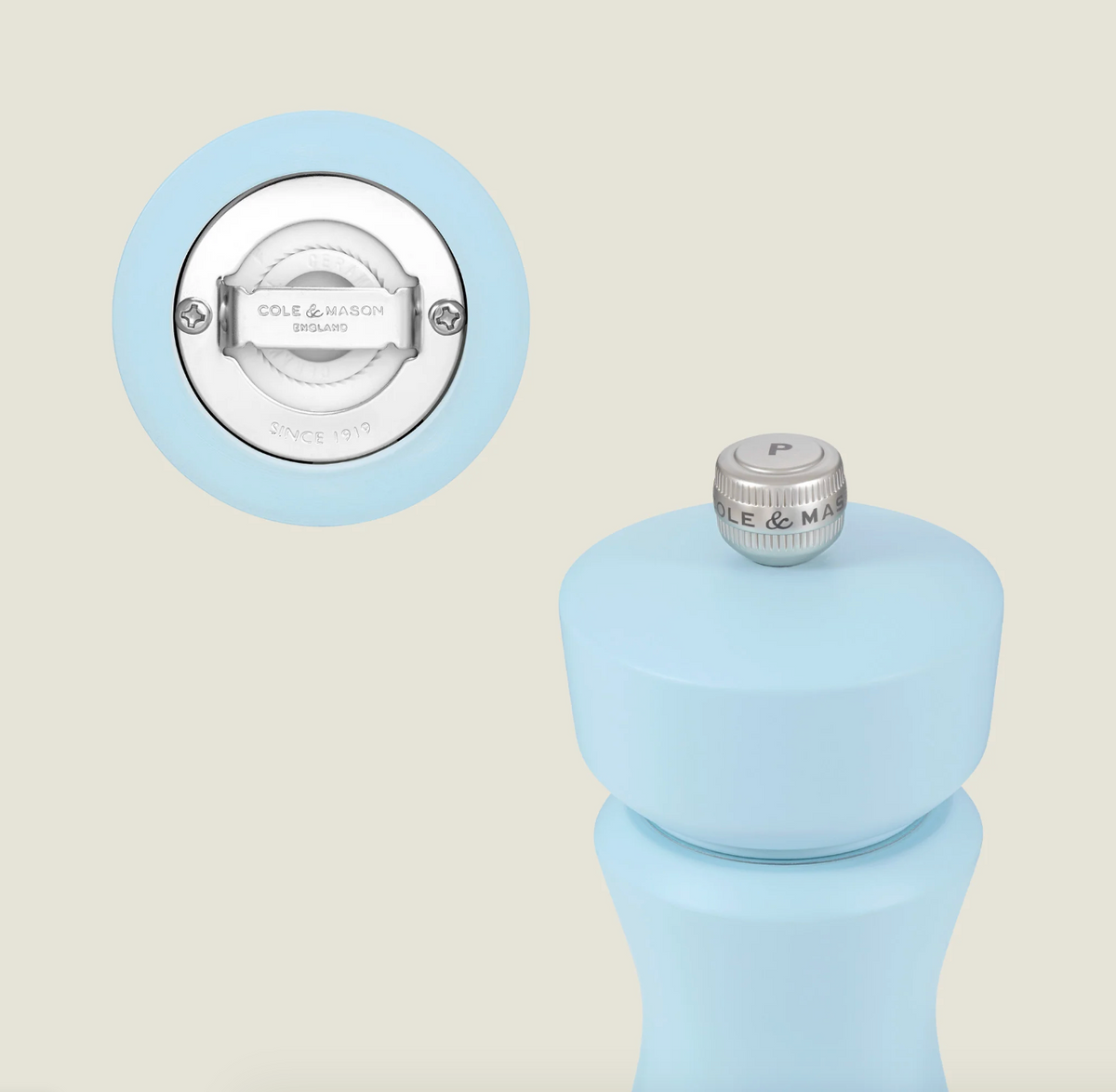 Cole & Mason Kenton Salt & Pepper Mill – Blue Salt