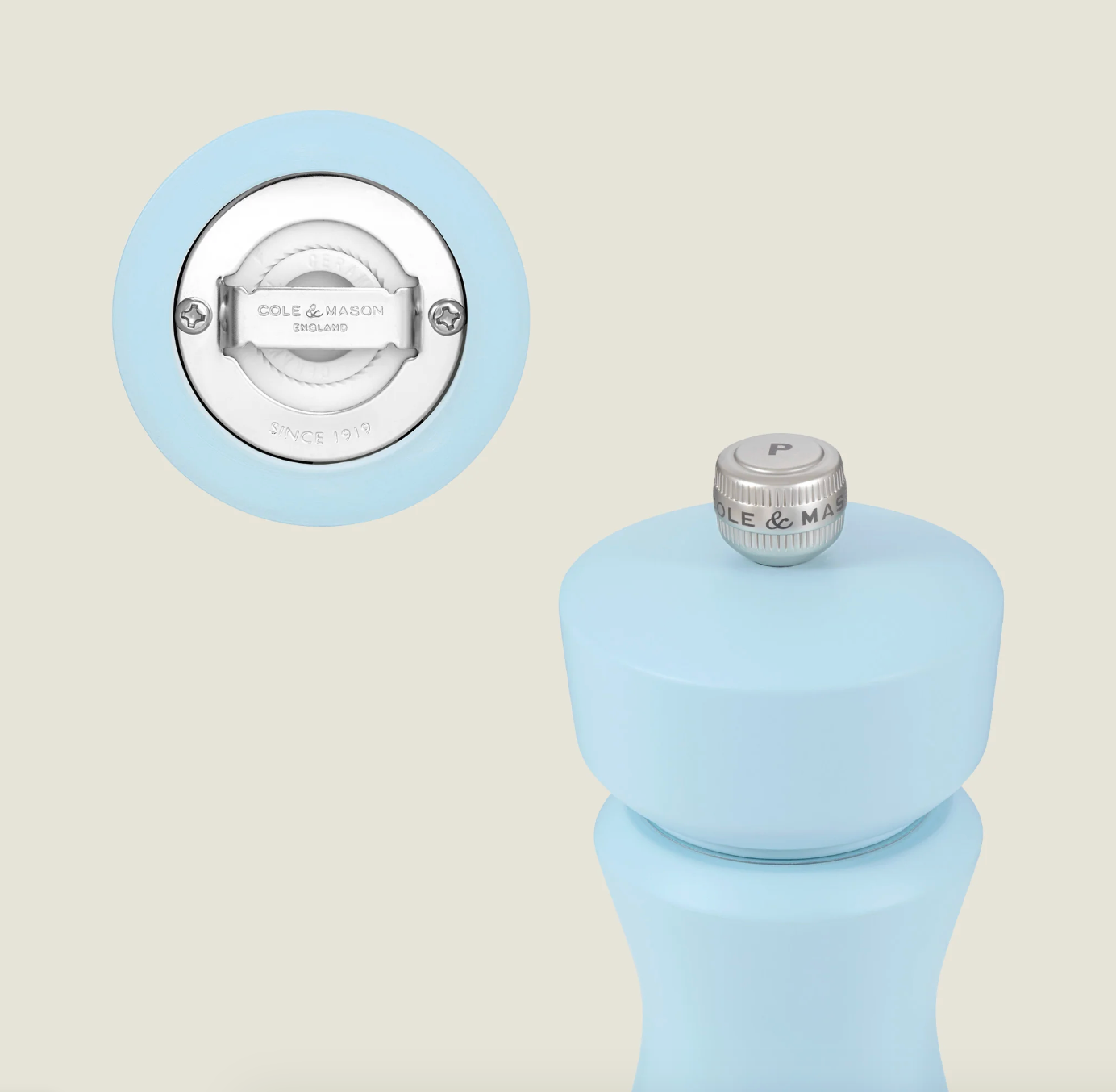 Cole & Mason Kenton Salt & Pepper Mill – Blue Salt