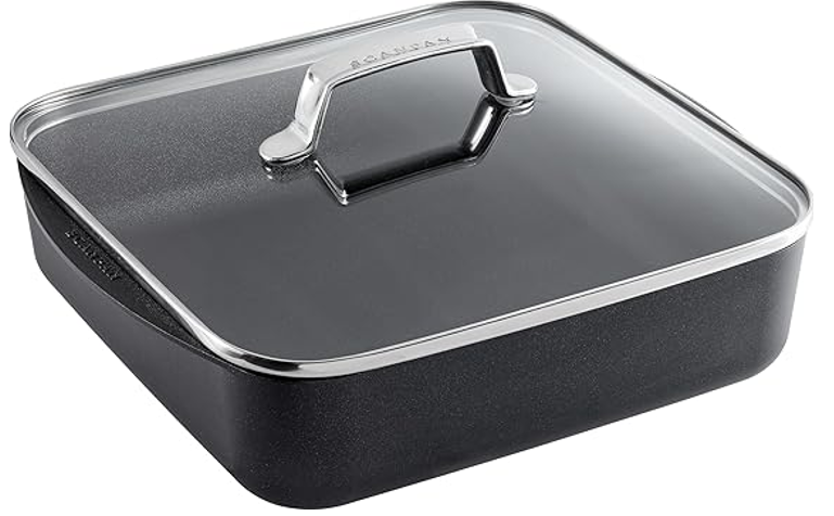 Scanpan TechnIQ Glass Lid for Square Roasting Pan – 28 x 28 cm / 4.8 L