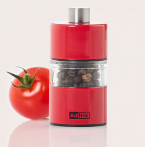 AdHoc Classic MiniMill Pepper / Salt Mill – Red – 2.4" / 6.2 cm