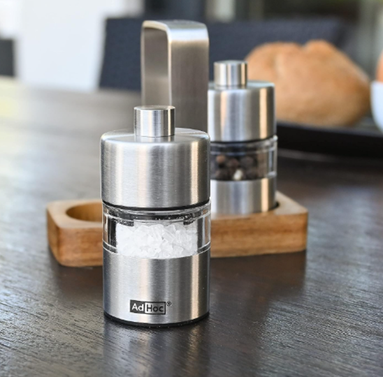 AdHoc Menage MiniMill Salt and Pepper Mill Set – 3.3" / 8.5 cm