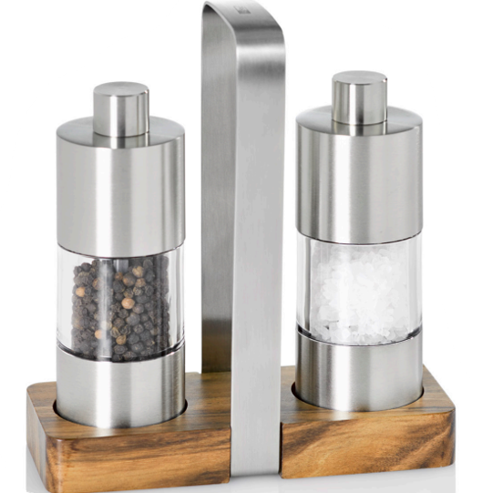 AdHoc Menage Classic Salt and Pepper Mill Set – 6.3&quot; / 16 cm