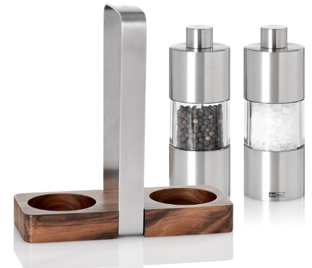 AdHoc Menage Classic Salt and Pepper Mill Set – 6.3" / 16 cm