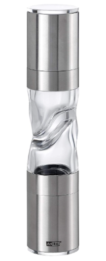 AdHoc DuoMill Pure Salt and Pepper Mill – Stainless Steel – 8.7" / 22 cm by Kitchen Niche