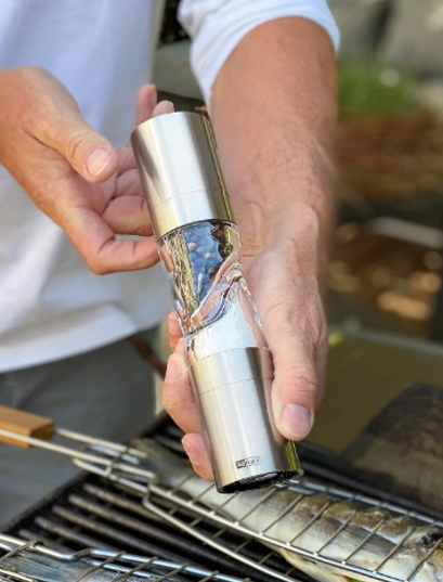 AdHoc DuoMill Pure Salt and Pepper Mill – Stainless Steel – 8.7" / 22 cm by Kitchen Niche