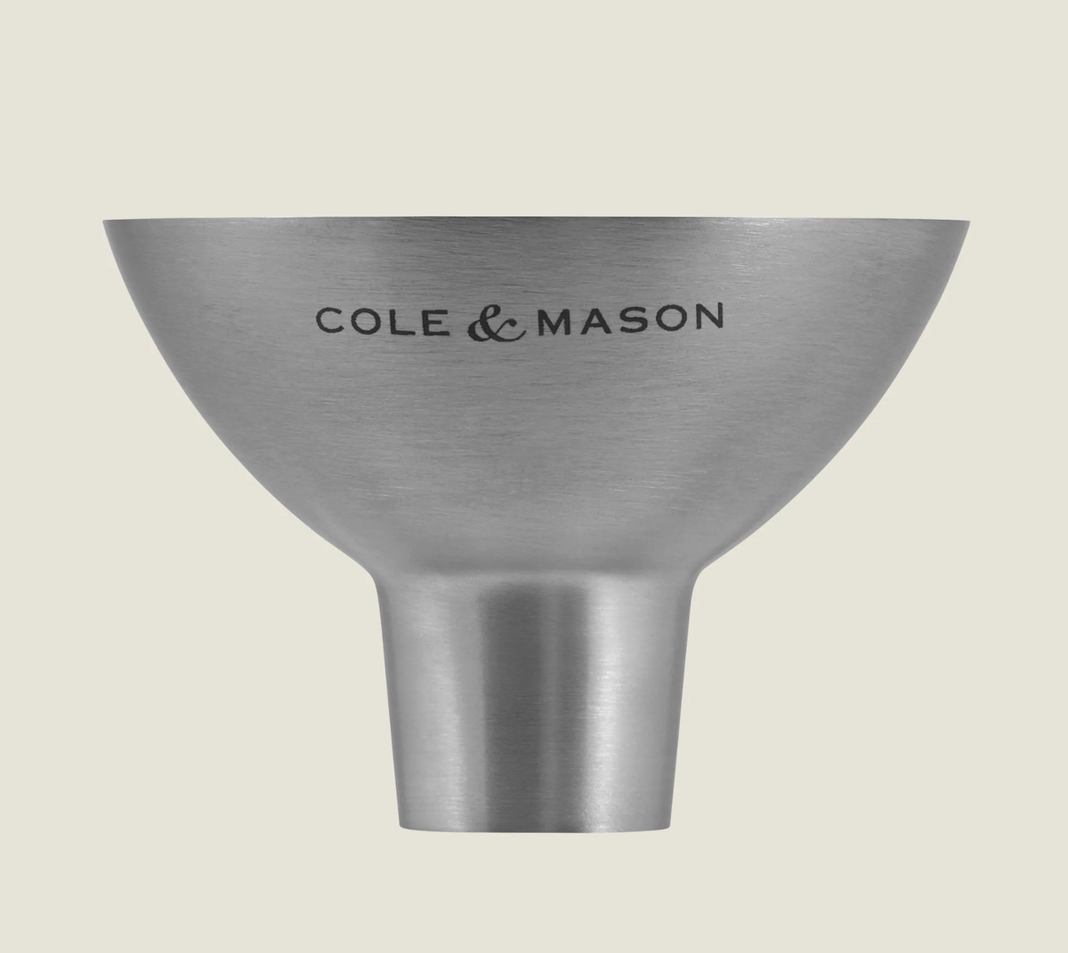 Cole &amp; Mason Dover Stainless Steel Funnel – For Salt &amp; Pepper Mills